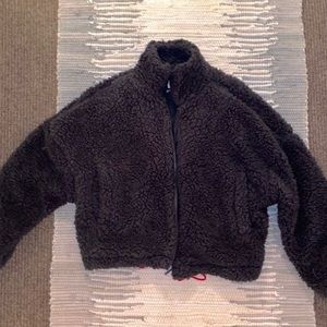 Urban Outfitters Fuzzy grey coat.